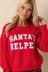 Z Supply Festive Red Festive Holiday Sweatshirt