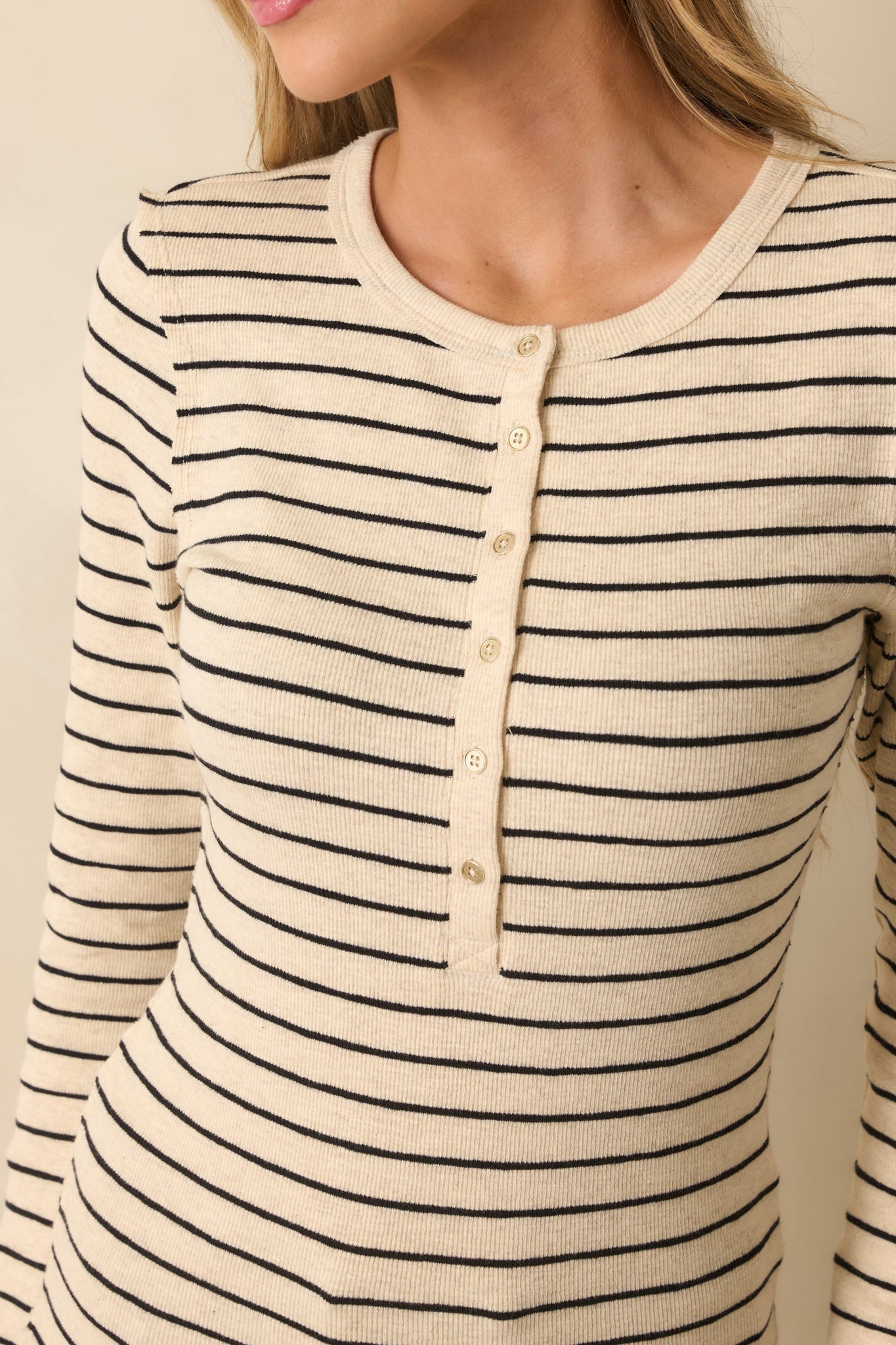 Z Supply Black Eve Striped Henley