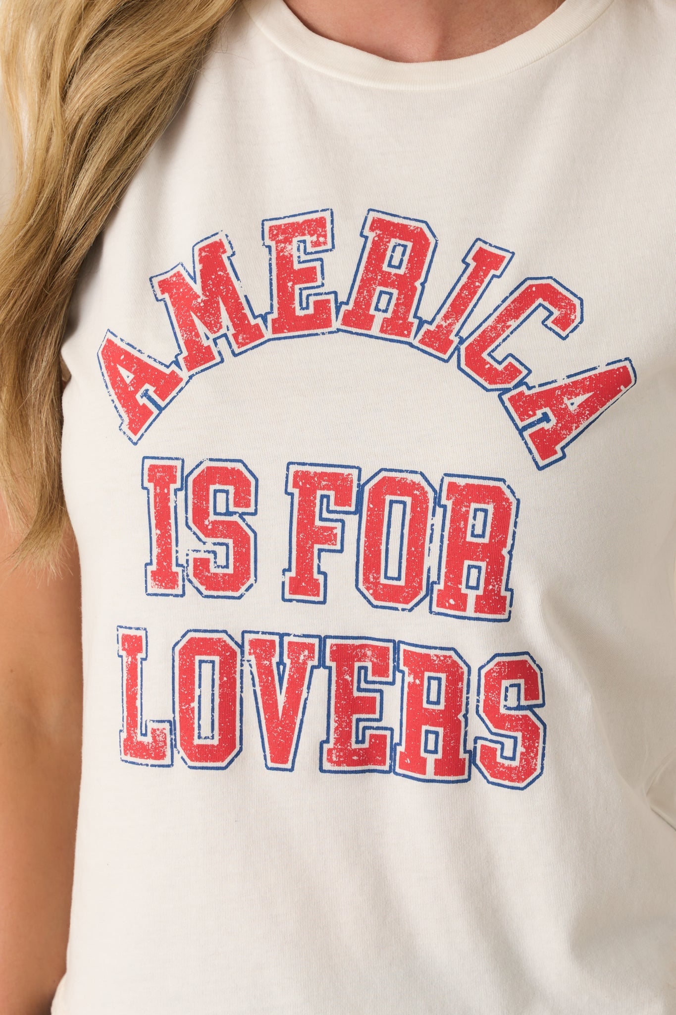 Z Supply Ivory Cotton Lovers Tourist Tee