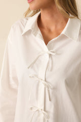 All In The Details 100% Cotton Button Front Top