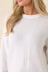 Z Supply White Bellami Cotton Sweater