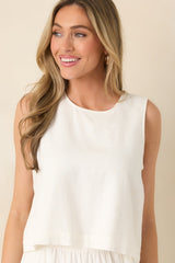 Z Supply White Sloane Linen Tank