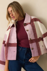 FRNCH Lilac Plaid Galea Jacket