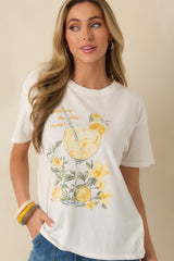 Z Supply White Spritz Boyfriend Tee