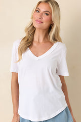 Z Supply White Elara Cotton Jersey Top