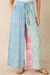 Sun Chaser Multi Colorblock Wide Leg Pants