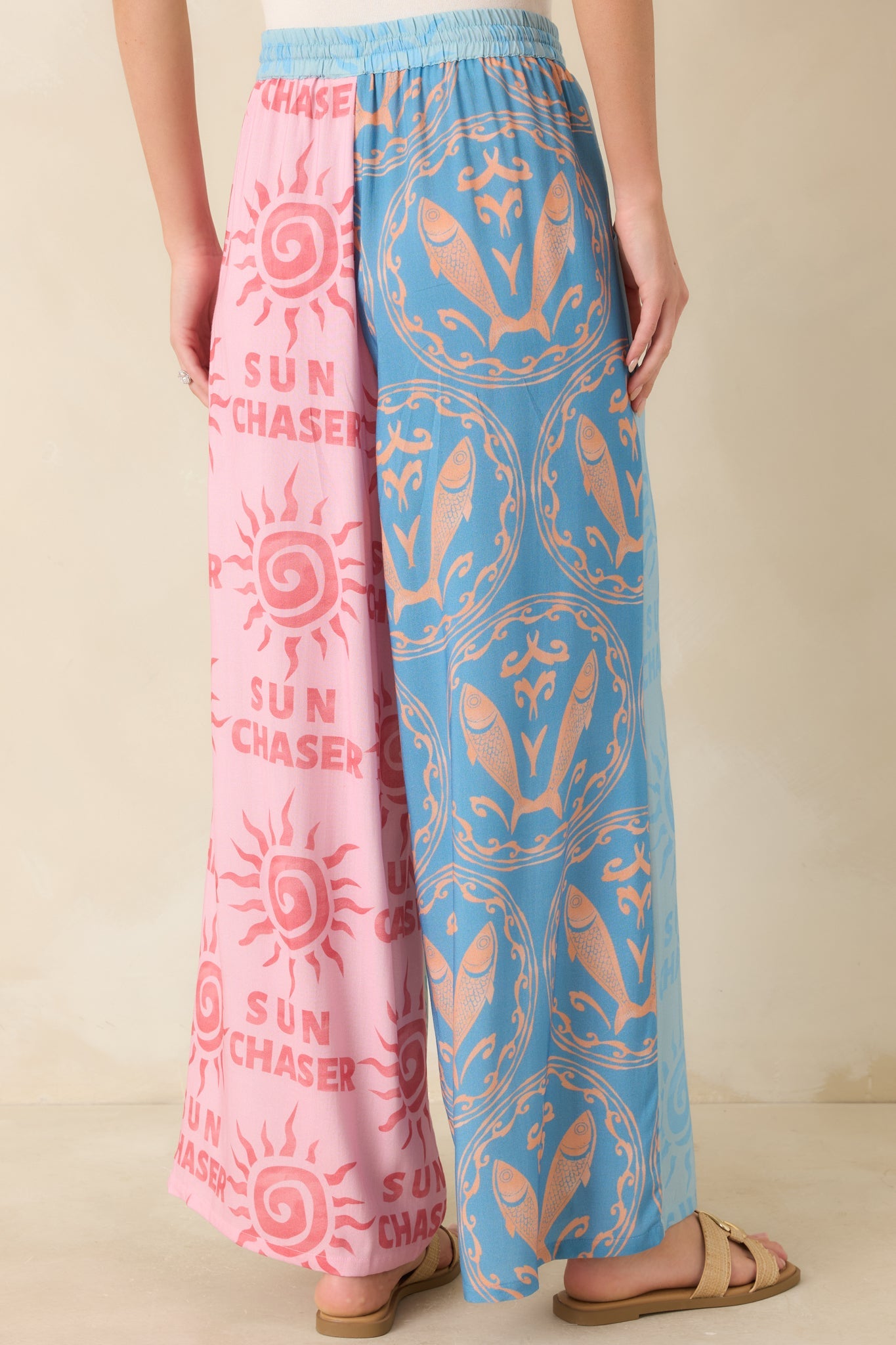 Sun Chaser Multi Colorblock Wide Leg Pants