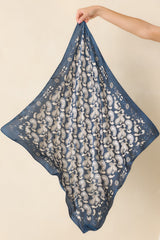 Stars & Satin Navy Paisley Satin Scarf
