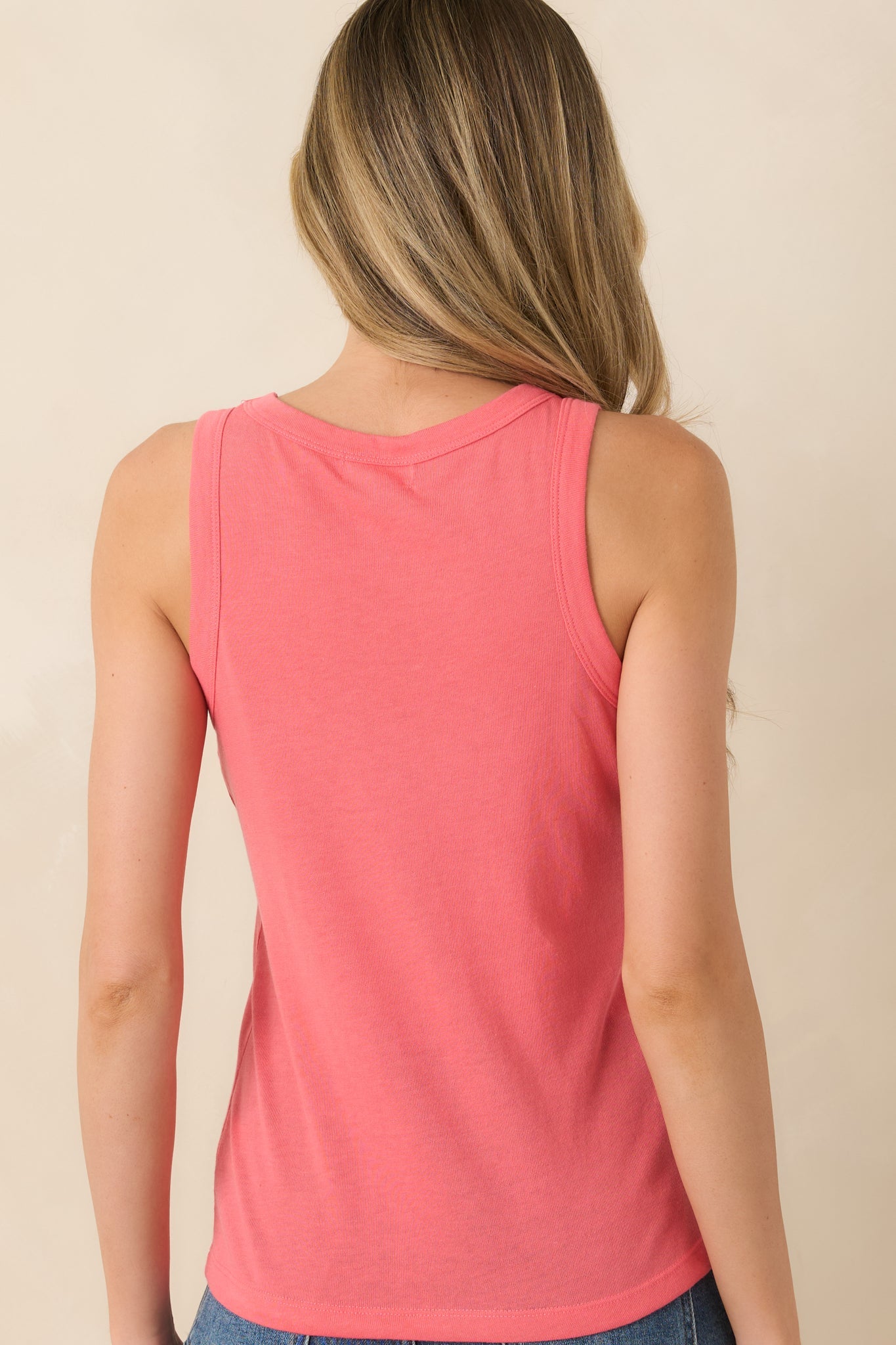 Z Supply Select Coral Pink Jersey Knit Tank Top