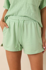 Z Supply Light Green Cotton Blend Birdie Shorts