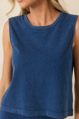 Z Supply Sloane Indigo Cotton Jersey Muscle Tank