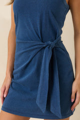 Z Supply Mattie Indigo Cotton Jersey Mini Dress