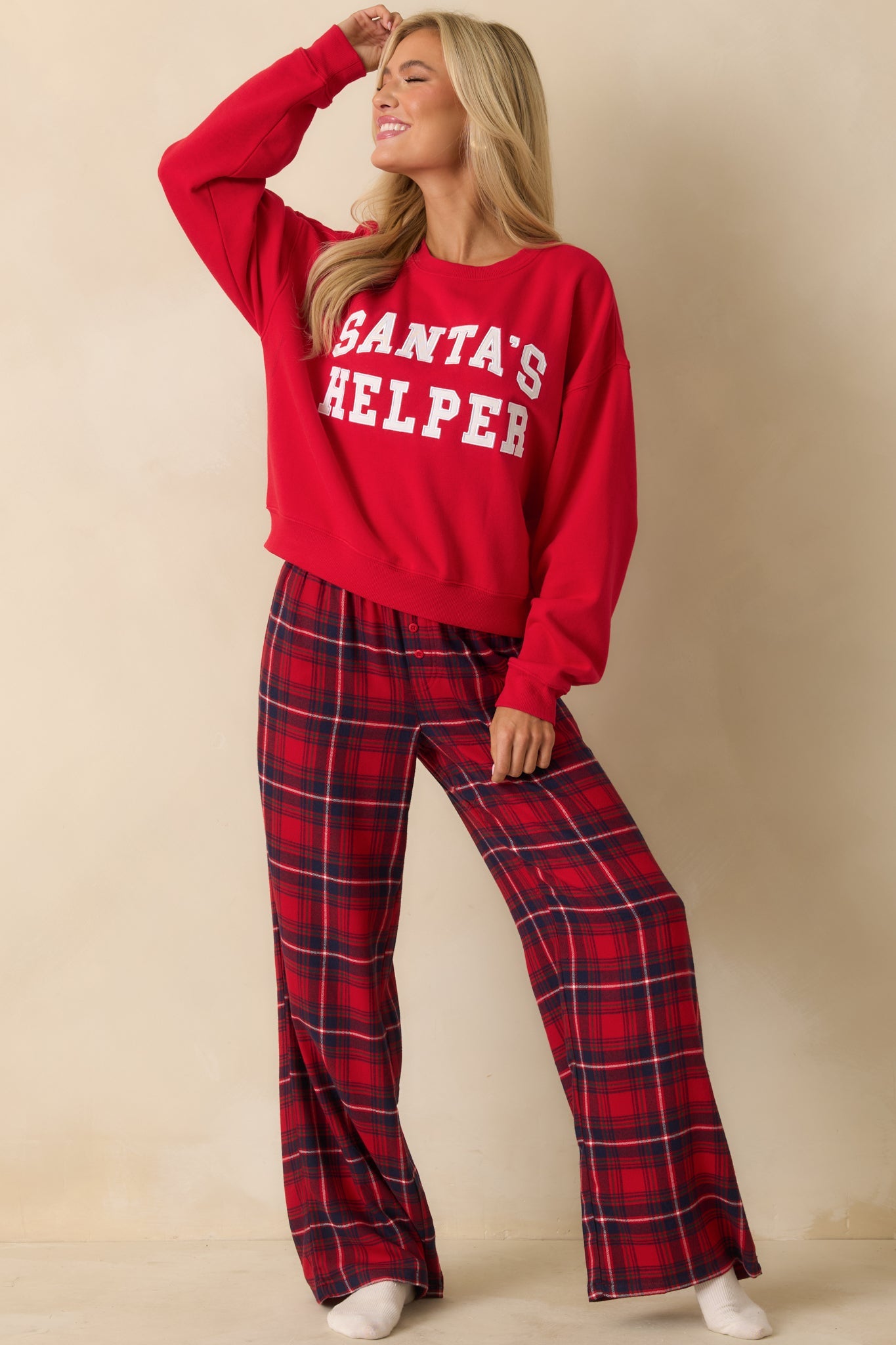 Z Supply Festive Red Festive Holiday Sweatshirt