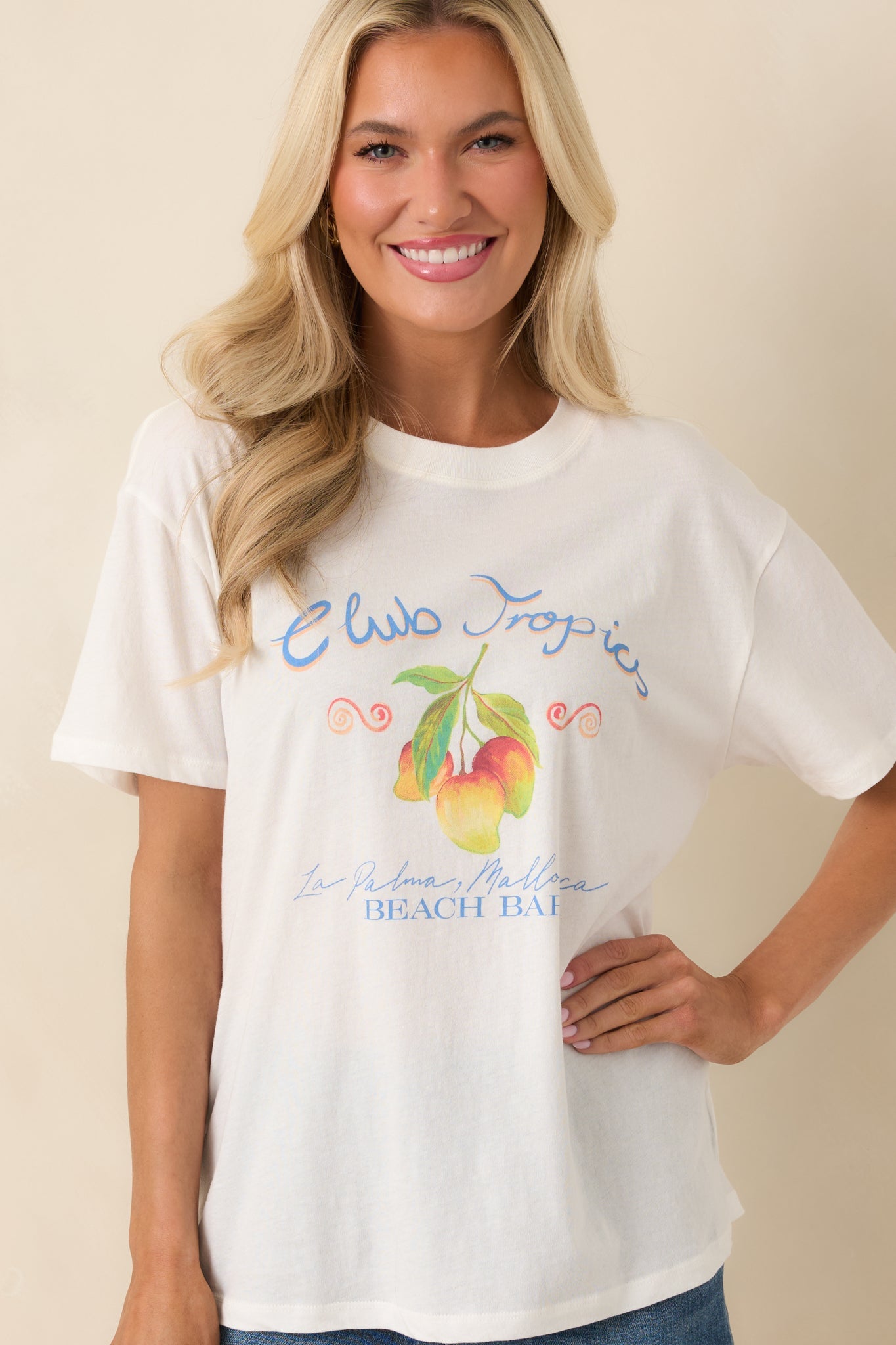 Z Supply Vanilla Ice Club Tropics Cotton Boyfriend Tee