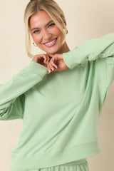 Z Supply Saldana Light Green Crewneck Sweatshirt