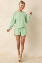 Z Supply Saldana Light Green Crewneck Sweatshirt