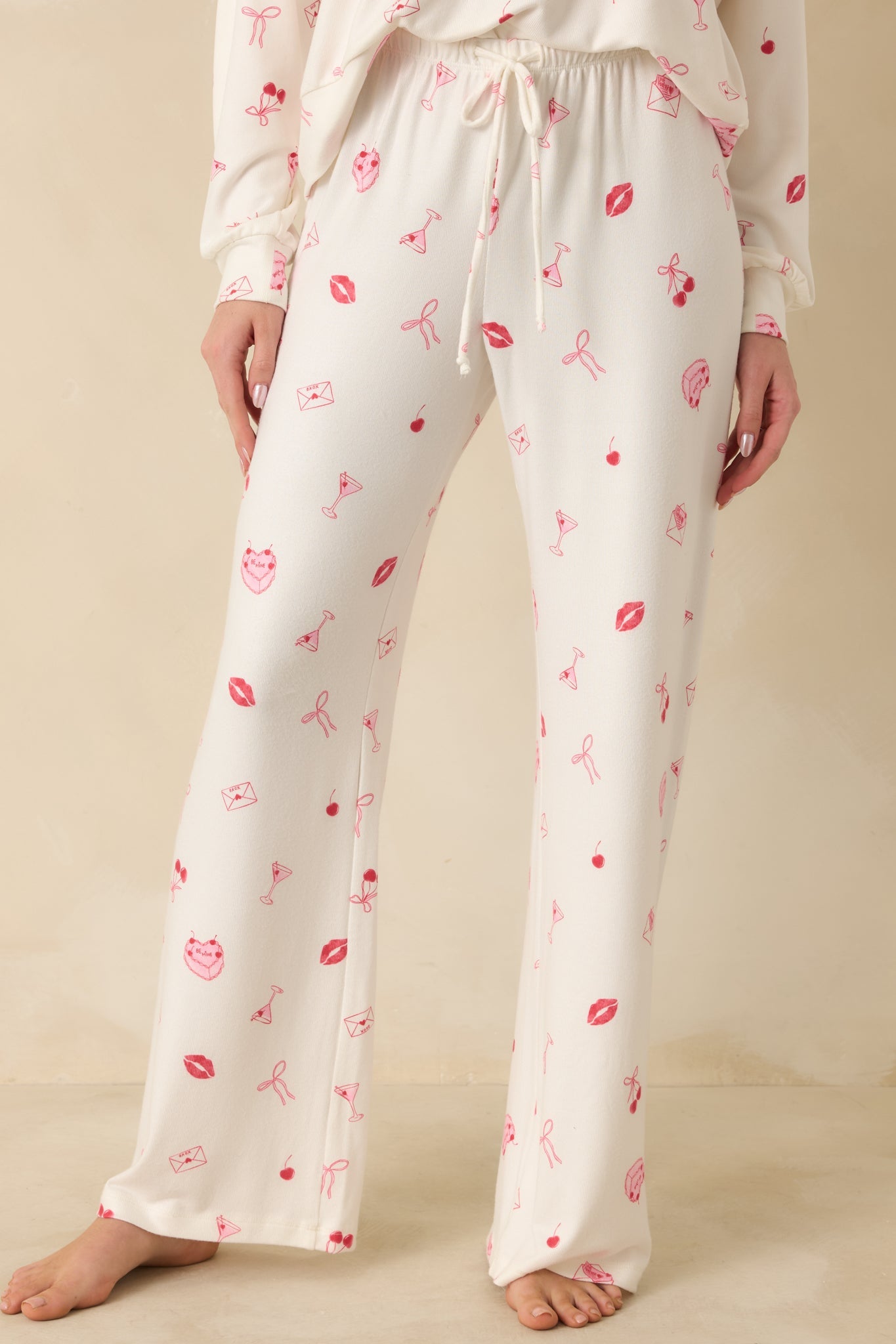 Z Supply Ivory Multi So Sweet Pajama Pants
