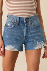 Z Supply Vintage Indigo Classic Hi Rise Denim Short