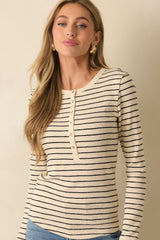 Z Supply Black Eve Striped Henley