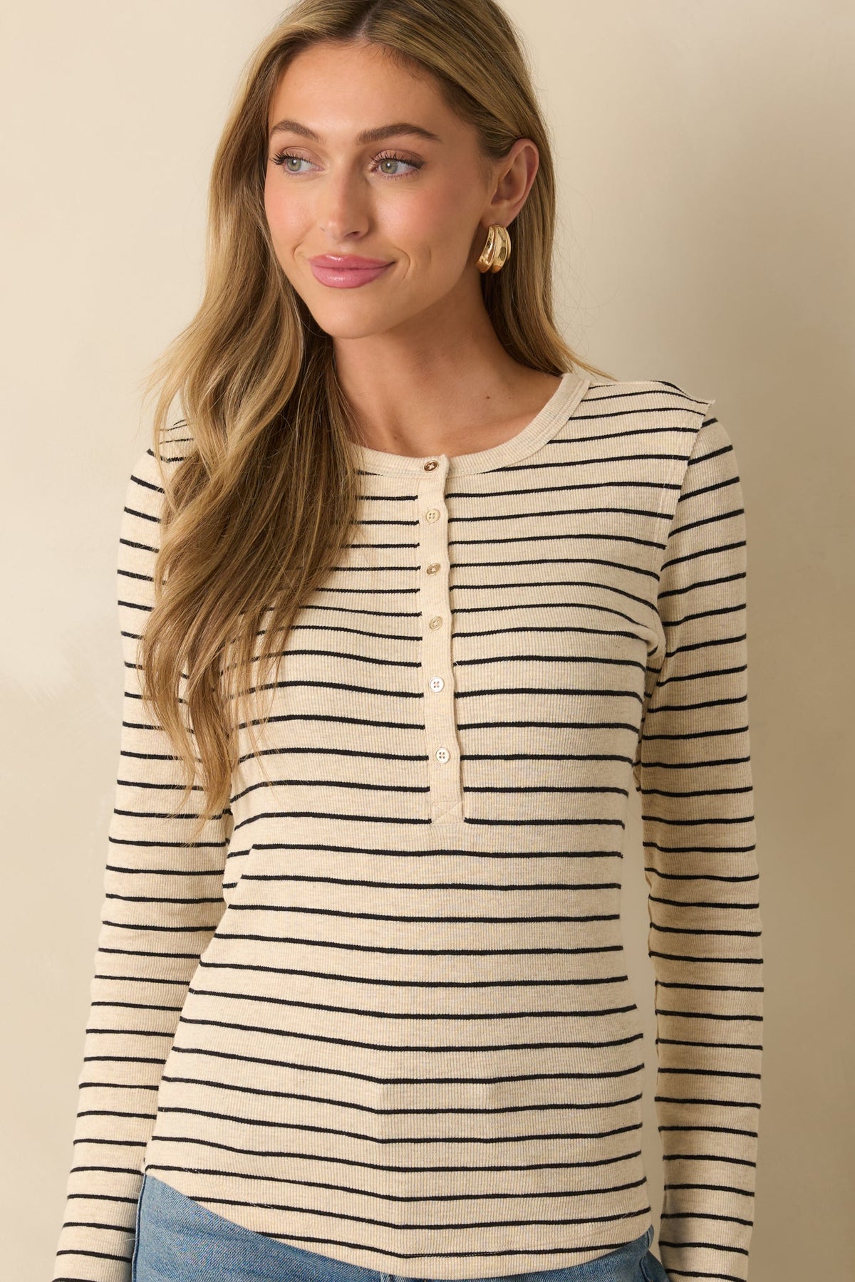 Z Supply Black Eve Striped Henley