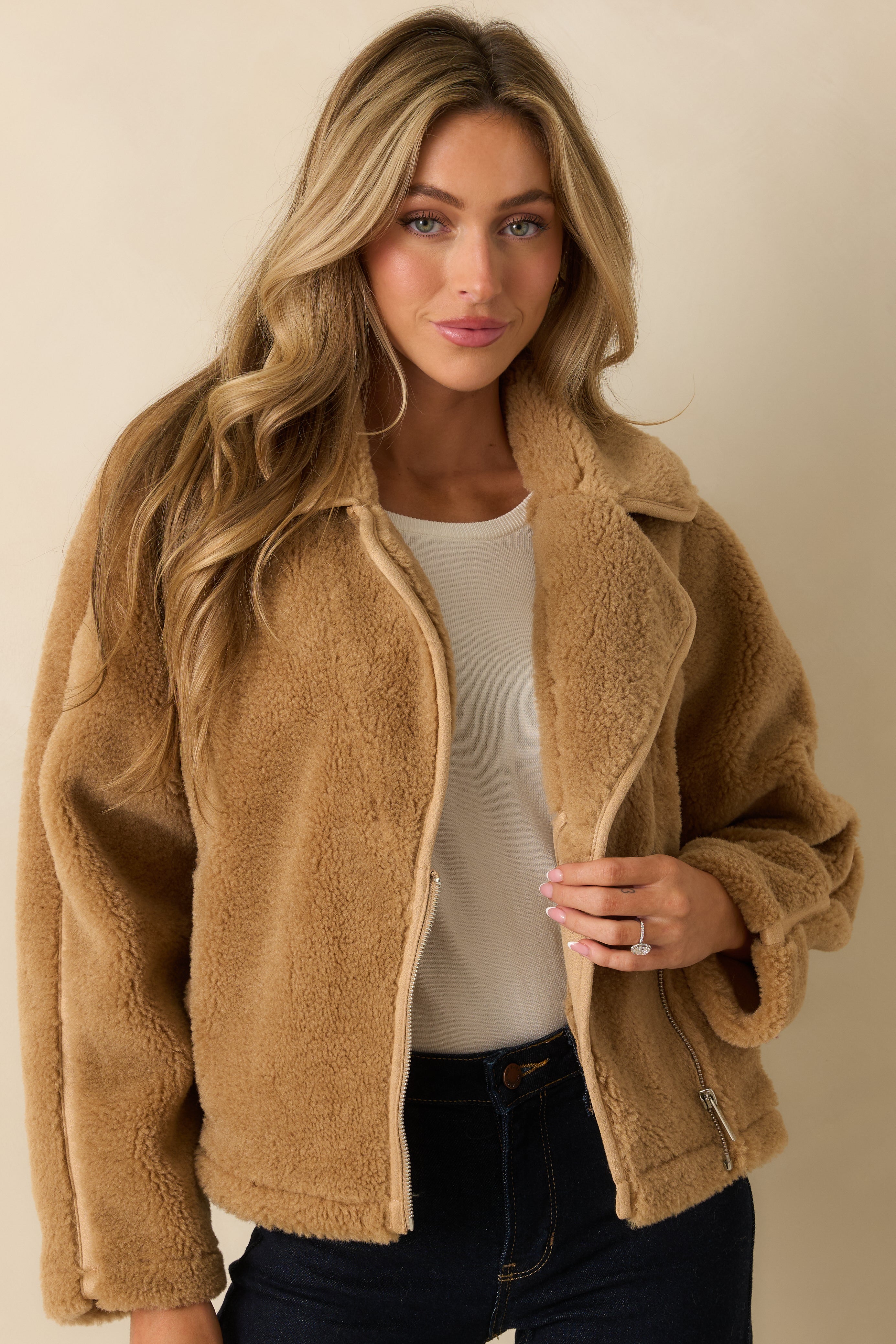 Z Supply Tan Townsend Sherpa Jacket