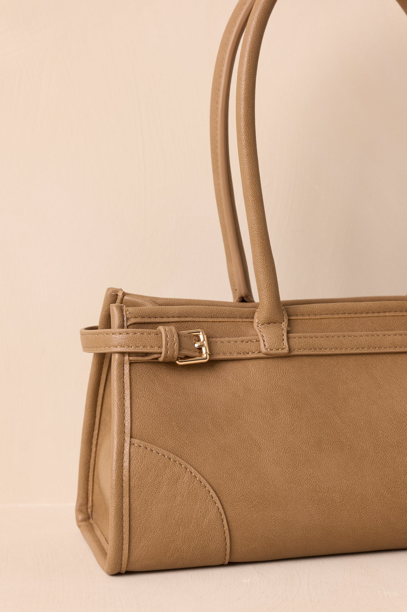 Loving What You See Light Mocha Faux Leather Handbag