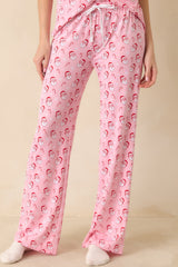 Jolly Little Thing Light Pink Multi Santa Pajama Pants