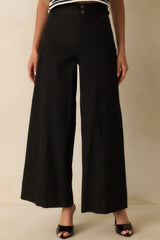 Daylight Glimmer Black Wide Leg Pants