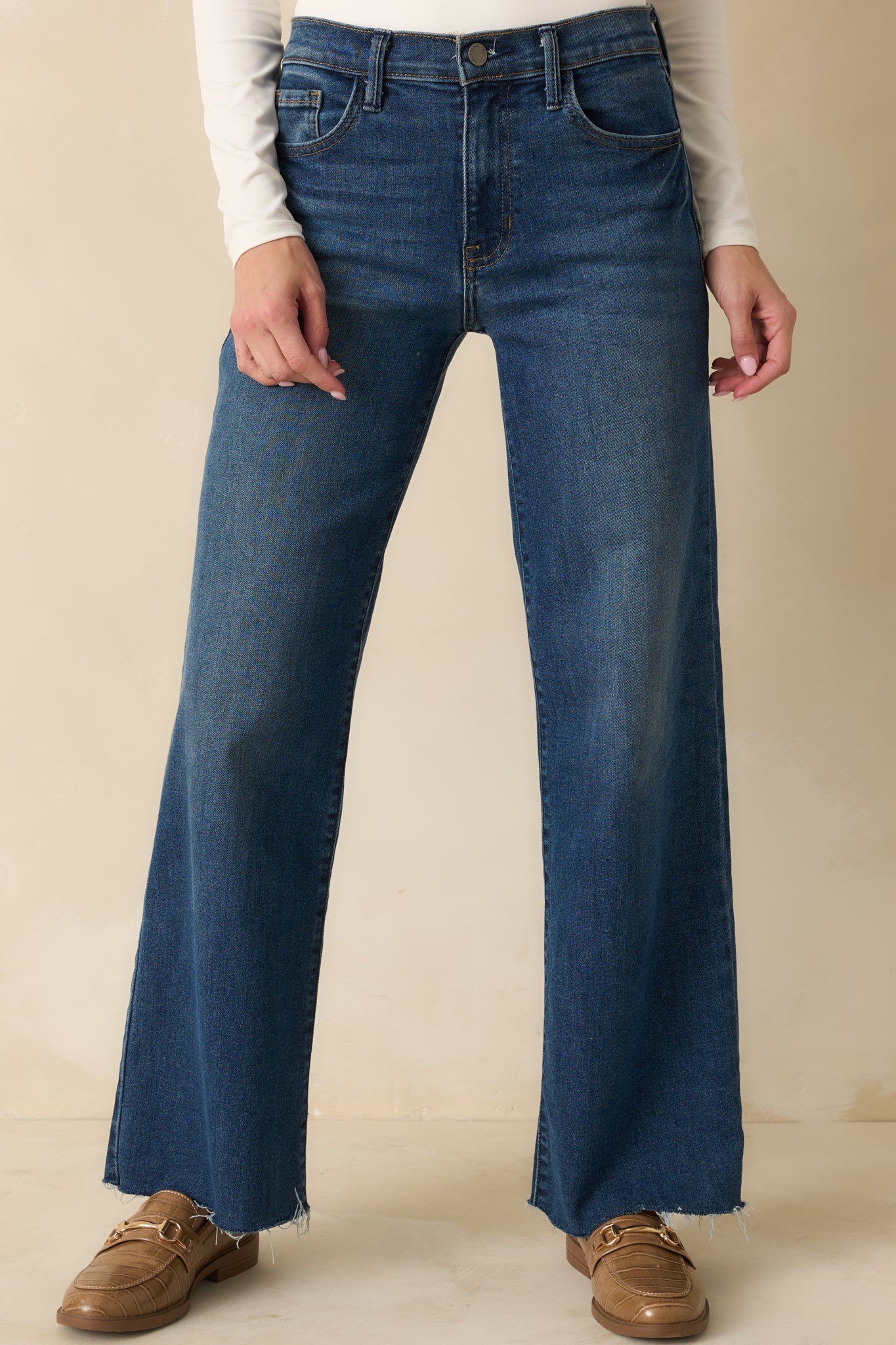 Always On Time Dark Wash Straight Leg Jeans