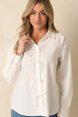 All In The Details 100% Cotton Button Front Top