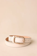 Catching The Train Ivory Stitch Border Belt