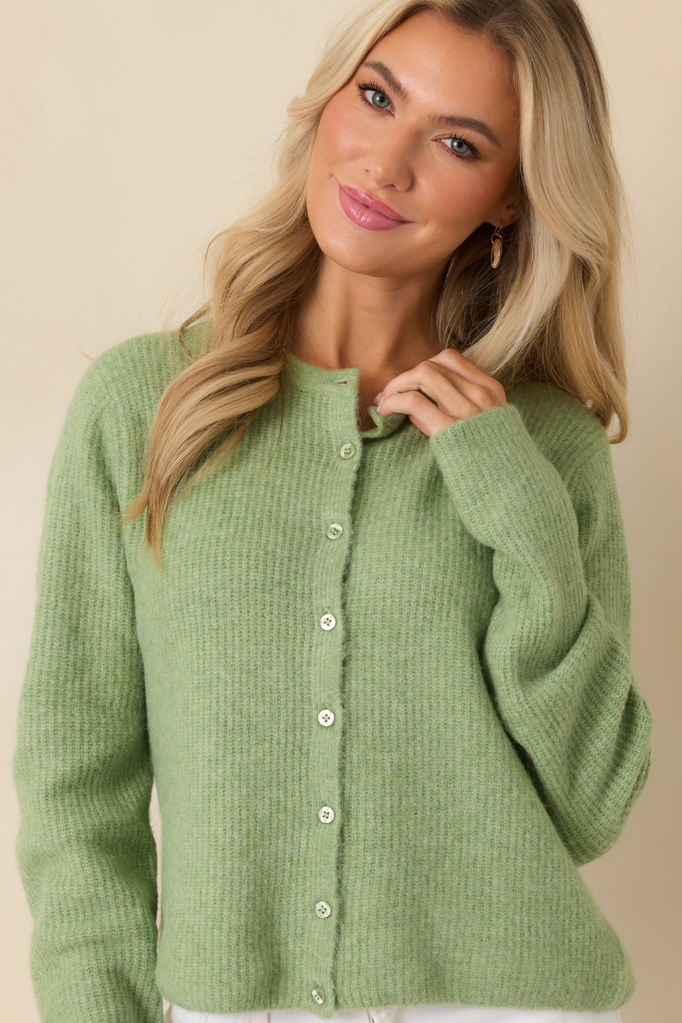 Z Supply Appletini Green Medina Rib Cardi