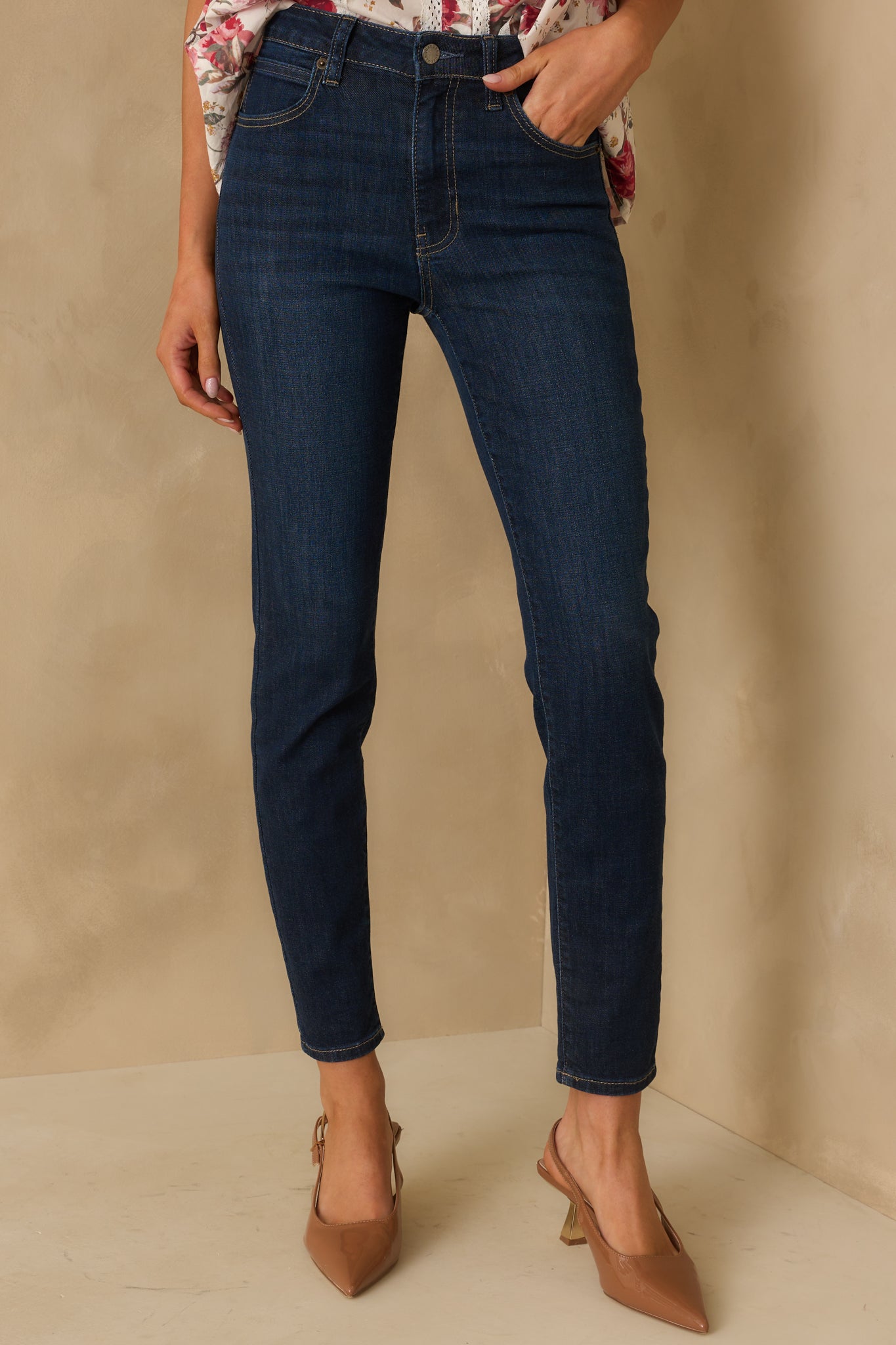 Simply Stated Dark Wash High Waisted Skinny Jeans