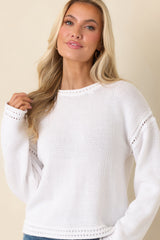 Z Supply White Bellami Cotton Sweater