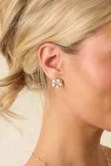 What's Done Is Done Ivory Pearl Cluster Earrings