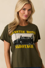 Beastie Boys Sabotage Solo Army Green Cotton Tee