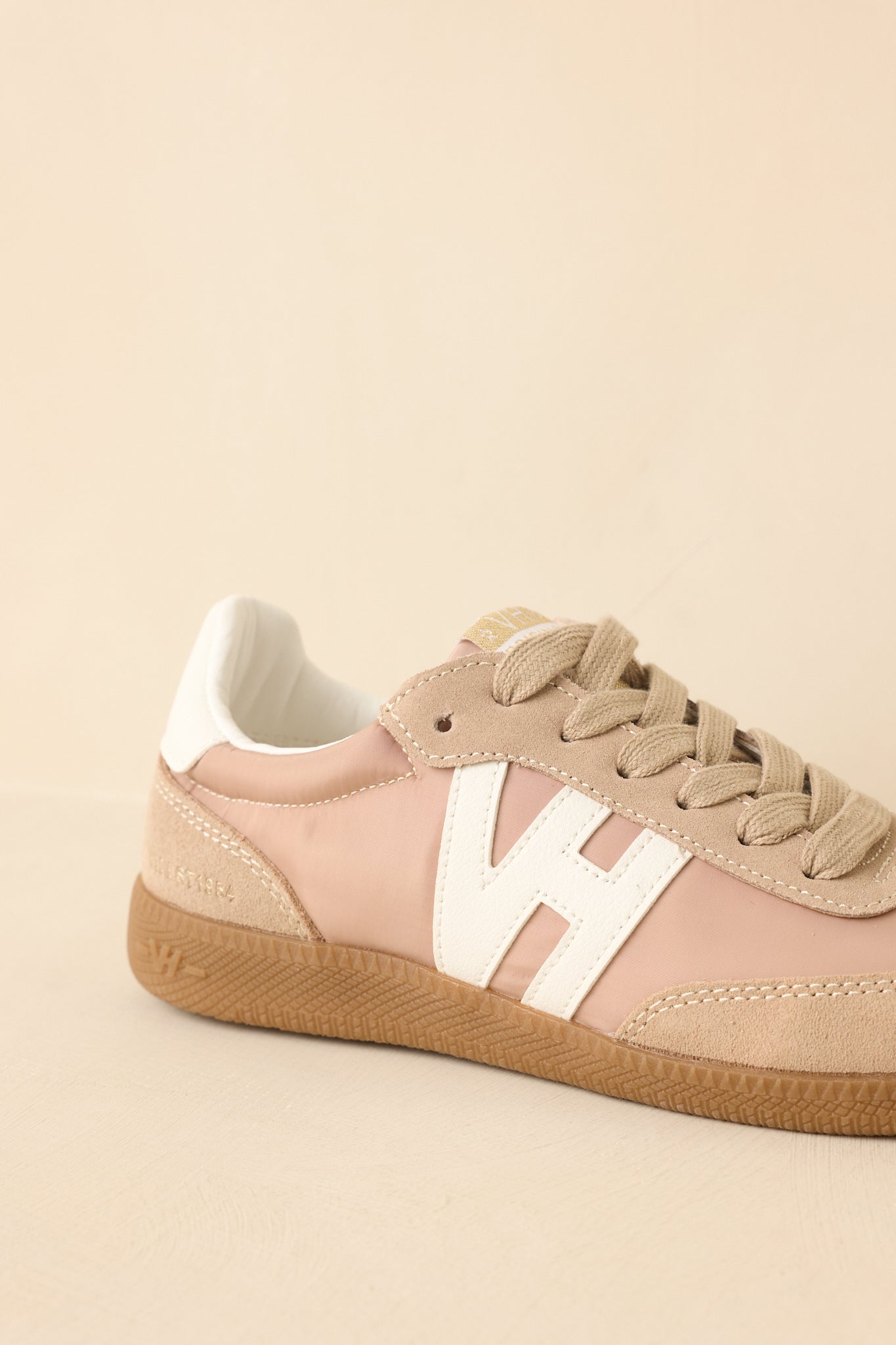 Vintage Havana Nadia Taupe Suede Lace-Up Sneakers