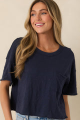 Z Supply Navy Cotton Everyday Pocket Tee