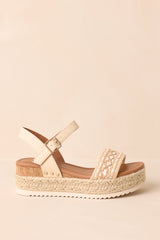 Try To Keep Up Natural Espadrille Platform Sandals