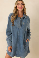 Everyday Route Medium Indigo Denim Mini Dress