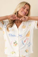 Z Supply Vanilla Ice Beach Days Pajama Top