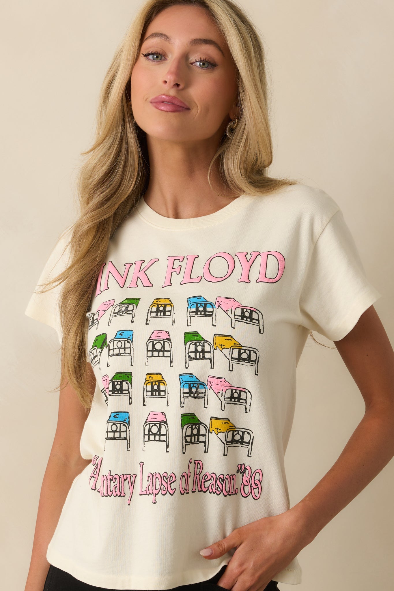 Pink Floyd Ivory Cotton Momentary Lapse Of Reason Tour Tee