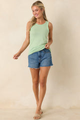 Z Supply Alex Dark Wash High Rise Cut-Off Cotton Denim Shorts