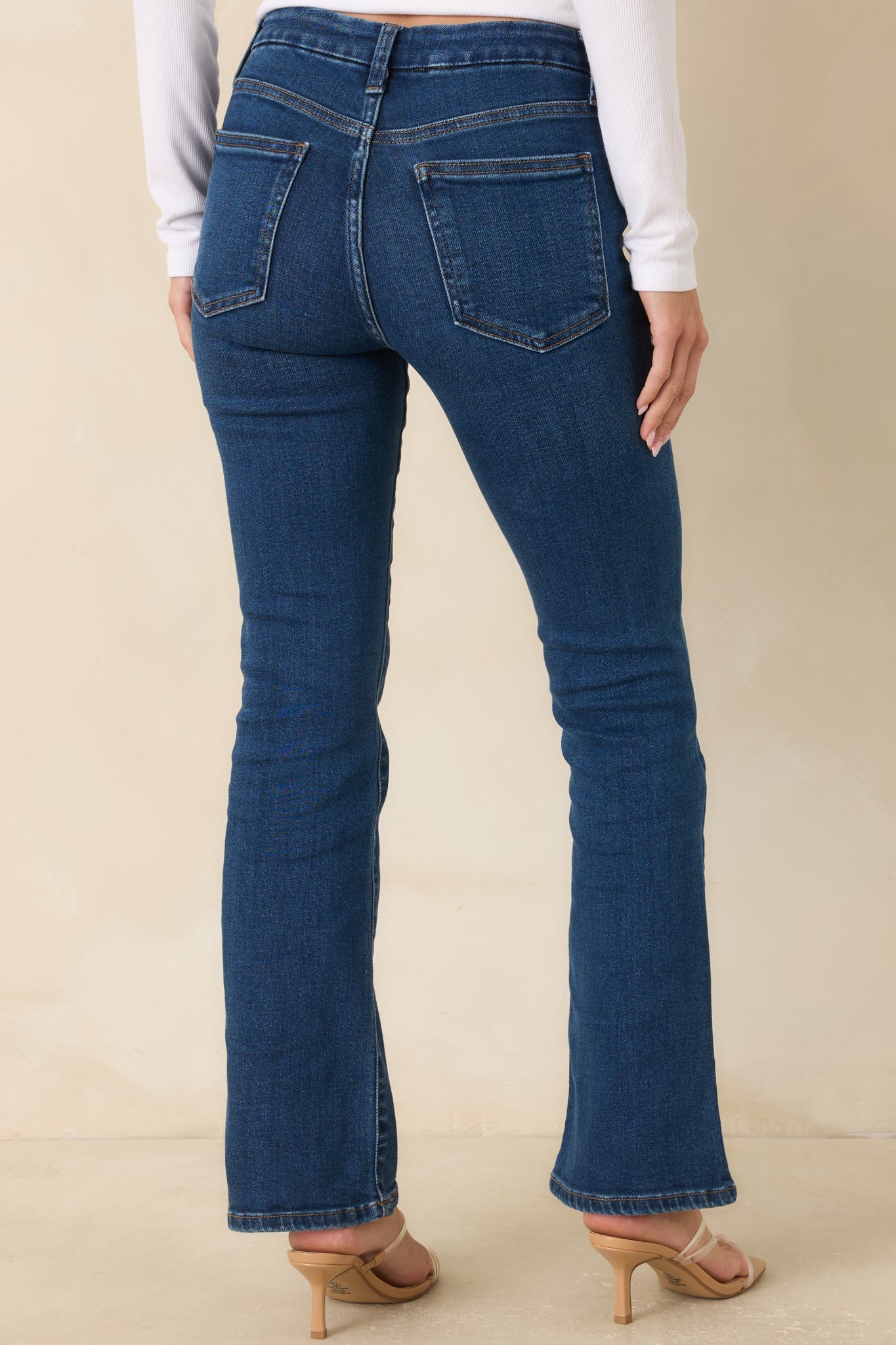 Nothing To Explain Dark Wash Cotton Denim Straight Leg Jeans