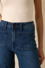 Meant For More Dark Wash Straight Leg High Waisted Jeans