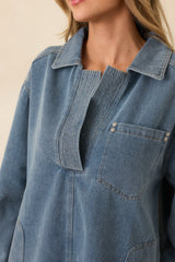 Everyday Route Medium Indigo Denim Mini Dress