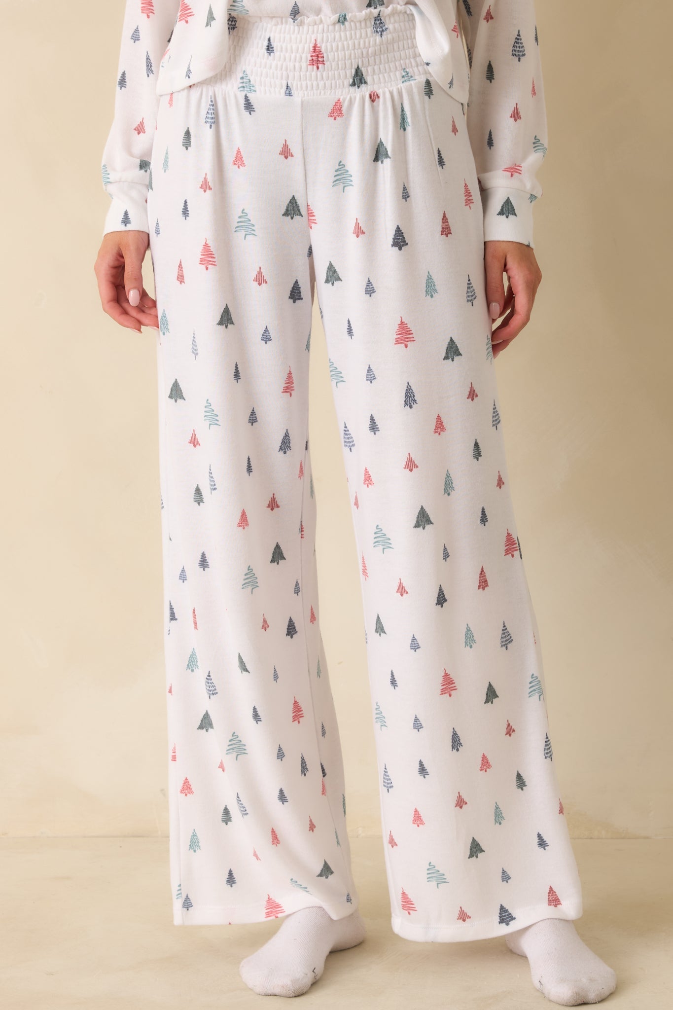 Z Supply White Multi Dawn Tree Pajama Pants