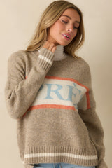 Off the Slopes Taupe Après Knit Pullover Sweater