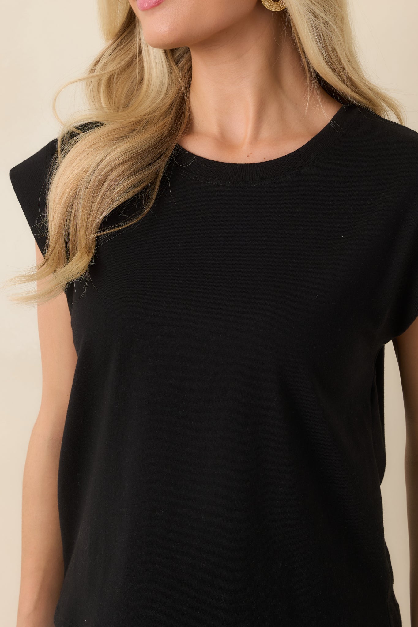 Z Supply True Black Camino Cotton Jersey Tee