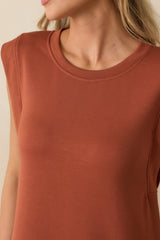 Between Now And Then Terracotta Cotton Sleeveless Maxi Dress